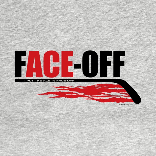 Hockey Face-Off Ace - funny hockey player by eBrushDesign